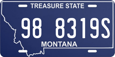 MT license plate 988319S