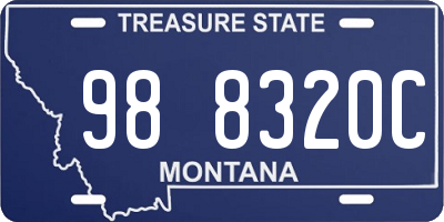 MT license plate 988320C