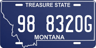 MT license plate 988320G