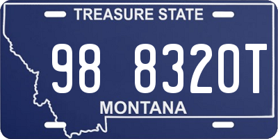 MT license plate 988320T