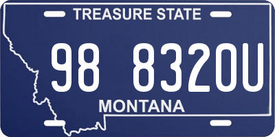 MT license plate 988320U