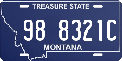 MT license plate 988321C