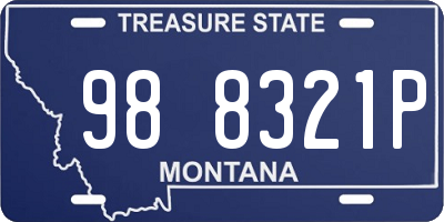 MT license plate 988321P