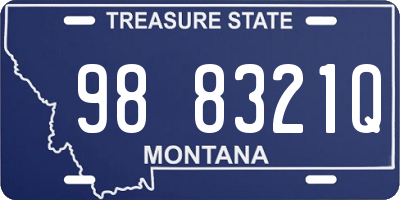 MT license plate 988321Q
