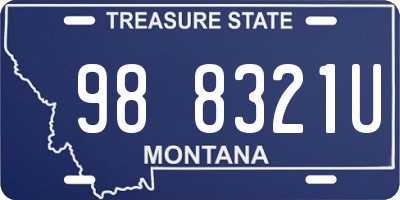 MT license plate 988321U
