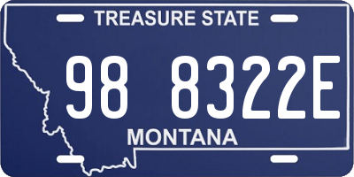 MT license plate 988322E