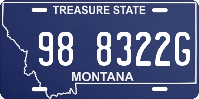 MT license plate 988322G