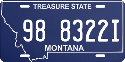 MT license plate 988322I