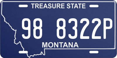 MT license plate 988322P