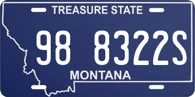 MT license plate 988322S