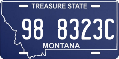 MT license plate 988323C