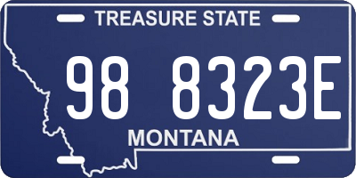 MT license plate 988323E