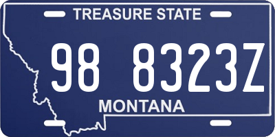 MT license plate 988323Z