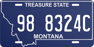 MT license plate 988324C