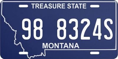MT license plate 988324S
