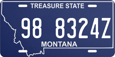 MT license plate 988324Z
