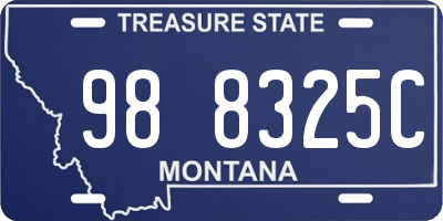 MT license plate 988325C