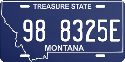 MT license plate 988325E