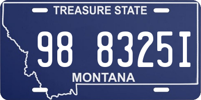 MT license plate 988325I