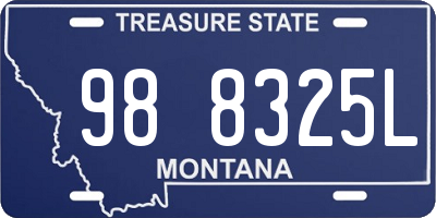 MT license plate 988325L