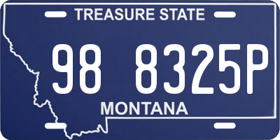 MT license plate 988325P