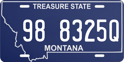 MT license plate 988325Q