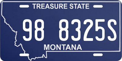 MT license plate 988325S