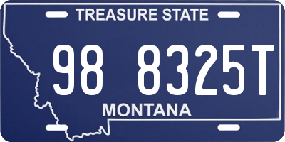 MT license plate 988325T