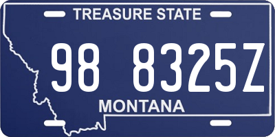 MT license plate 988325Z