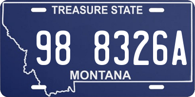 MT license plate 988326A
