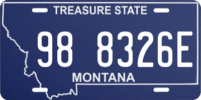 MT license plate 988326E