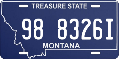 MT license plate 988326I