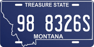 MT license plate 988326S