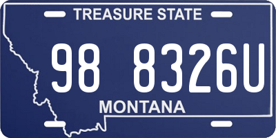 MT license plate 988326U