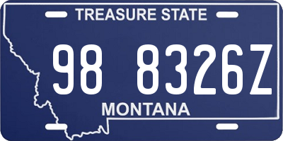 MT license plate 988326Z