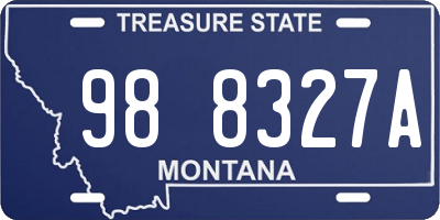 MT license plate 988327A