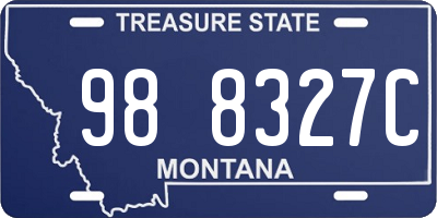 MT license plate 988327C