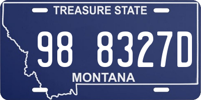MT license plate 988327D