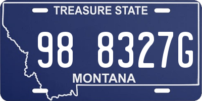 MT license plate 988327G