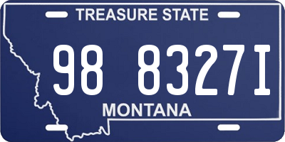 MT license plate 988327I