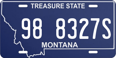 MT license plate 988327S