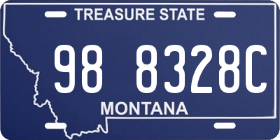 MT license plate 988328C