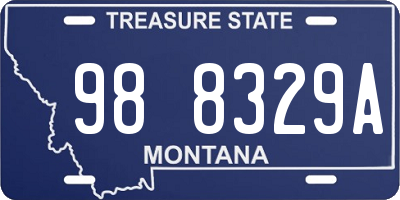 MT license plate 988329A