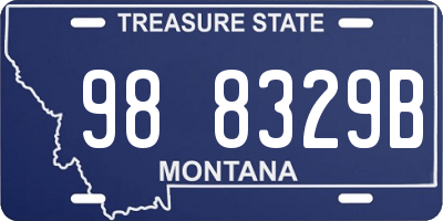 MT license plate 988329B
