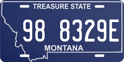 MT license plate 988329E