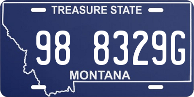 MT license plate 988329G