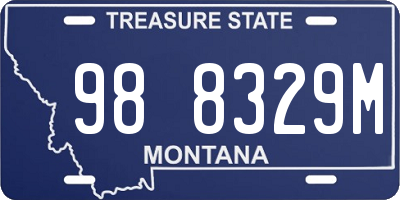 MT license plate 988329M