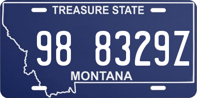 MT license plate 988329Z