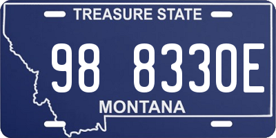 MT license plate 988330E