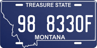 MT license plate 988330F